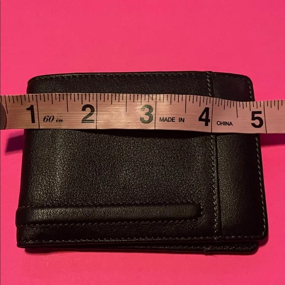 Lodis Black Leather Money Clip